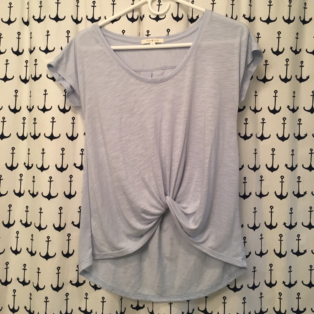 Anthropology Brand Pure +Good front knot tee